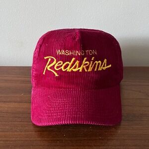 Vintage Washington Commanders Sports Specialties Corduroy Hat The Cord Zip Back